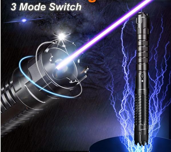 

high power military 500000m 450nm blue laser pointer lazer flashlight most powerful light beam laser torch hunting