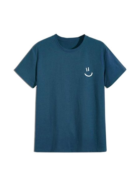 

men cartoon face print tee 29ux#, White;black