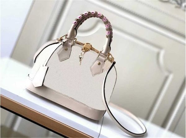 

n45295 n45294 n45292 designer women alma bb shopping handbags bag genuine leather white checked hand-braided crossbody handbag purse tote