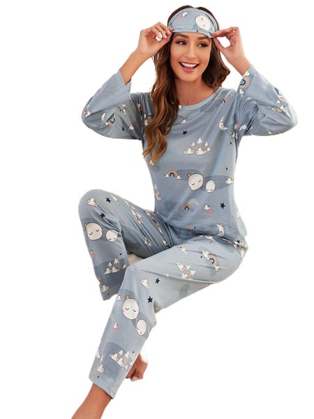 

cartoon graphic pj set q7ro#, Black;red