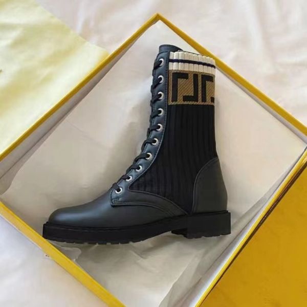 

australia designer boots women martin boot canvas leather fashion with box bag, Black