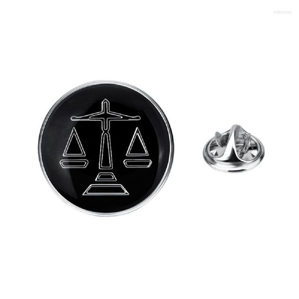 Pins Specere Bilancia Scapes per uomini Badges Battito di equilibrio rotondo Stumetta Accessori per camicia decorata con camicia marca di marca KIRK22