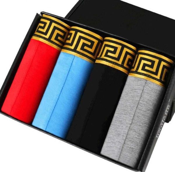 

4pcs/lot 11 colors cotton men boxers breathable mens underwear branded boxers underwear male boxer, Black;white