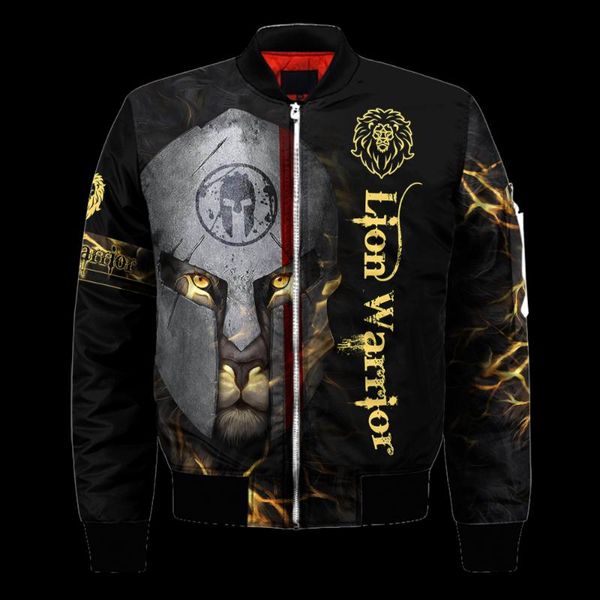 

men's jackets men's jackets tiger lion tattoo dragon men 3d print thick flight bomber winter casual zip-up coat women fashion stre, Black;brown