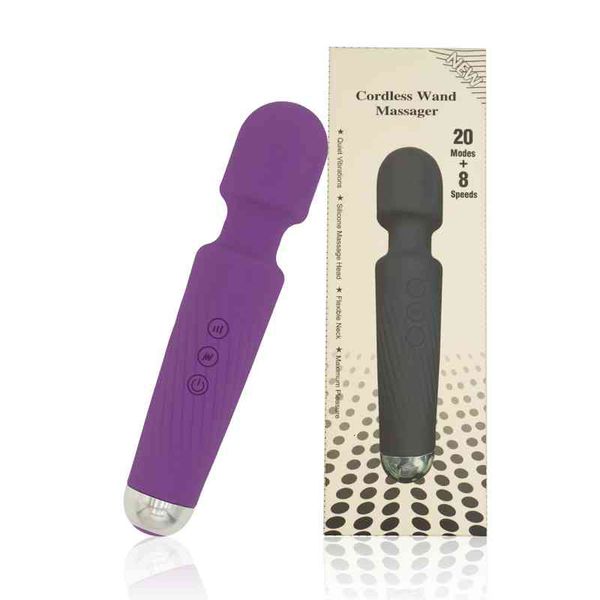 Brinquedo sexual massageador vibrador sem fio usb recarregável estimulador brinquedos para mulher masturbador silicone erótico av vara mágica clitóris