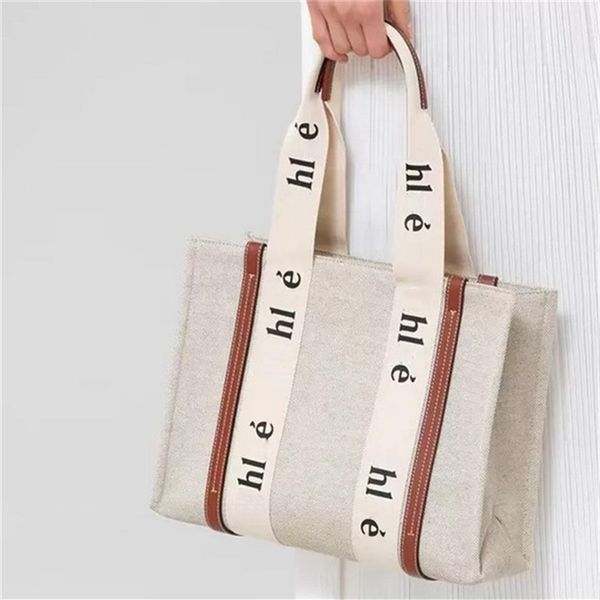 

female casual shopping bags letter print stripe evening bags large capacity tote canvas japanese handbag2886
