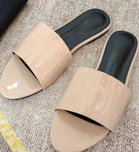

gold word female buckle flat bottom slippers women's summer round, Black