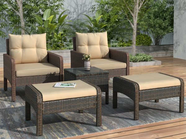 

pe rattan outdoor patio furniture set with glass table