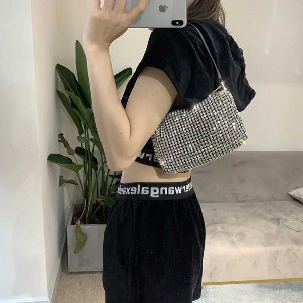 

showecomfort01 store 2022 new diamond bags tide full diamond bag armpit bags messenger women's bag small bag handbags