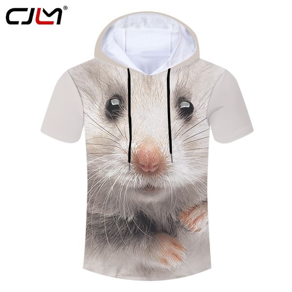 Camicie da uomo Casual Animal White Mouse Tshirt con cappuccio Drop Summer China 3D T Shirt Fornitori all'ingrosso 220623