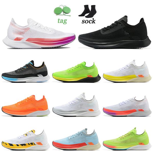 

famous summer beathble mens womens running shoes zoomx streakfly knit zoom x type sneakers crimson violet all black full white blue yellow g