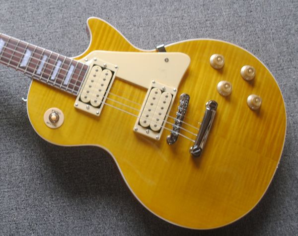 

new standard custom ,yellow tiger flame electric guitar standard gitaar