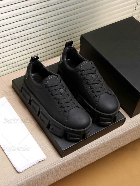 

2022ss mens fashion casual shoes luxury designer thick soles heighten sport shoe low-key simple line greek pattern sneakers