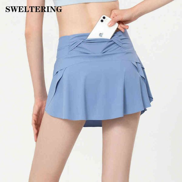 

summer new yoga shorts skirt high waist women gym exercise running sweat pants breathable leggings j220706, White;red