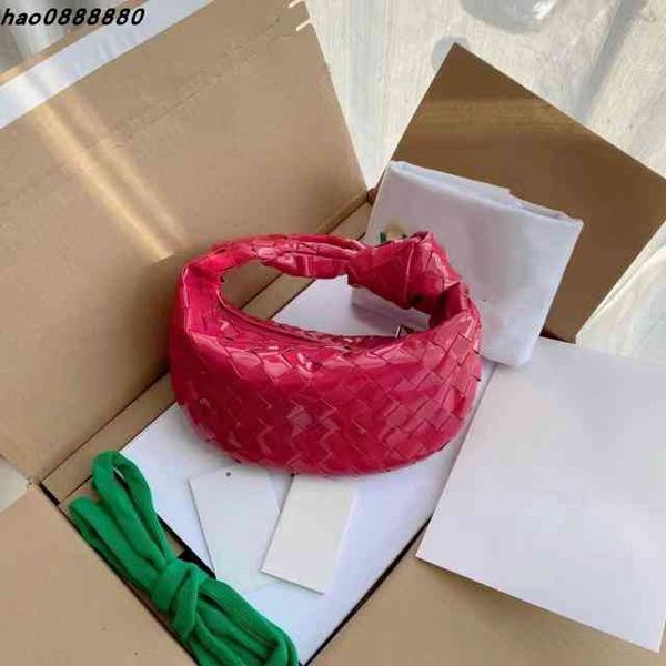 

hbags venetas bvs bottegas spring 2022 summer jodie oil wax leather knitting knot wrist cloud dumpling bag multi-color and versatile lb1l