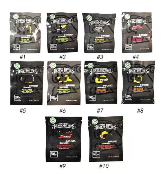 

600mg gummies mylar packing bag resealable packaging bags edible zip lock gummy pouch