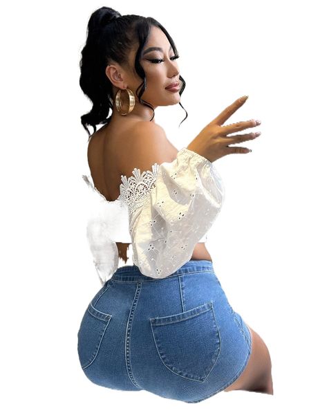 

sxy straight leg denim shorts h0oo#, White;black