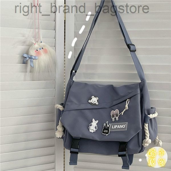 

fashion shoulder bags for school teens fun anime cartoon large size crossbody bag for girl canvas hip hop w220805