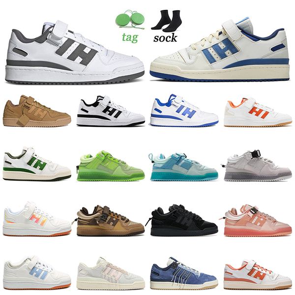 

mens running shoes forum low sneakers og bright blue white grey atmos wheat royal true orange crew green bad bunny buckle brown men women tr