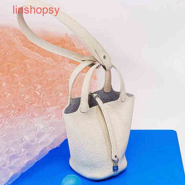 

herme bags picotinslocks bags 18 22 26cm texture womens first layer leather vegetable basket bucke