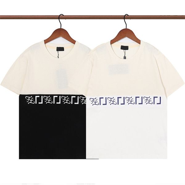 

22ss mend t shirt summer style tiger embroidery with letters tees short sleeve casual shirts asian size 72, White;black