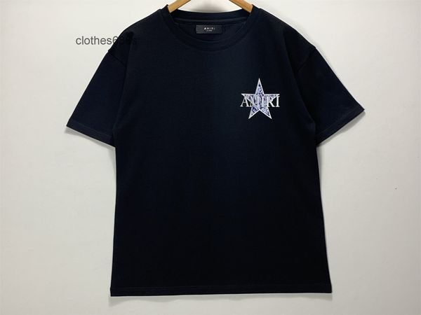 

2022 amirs designer trrendy fashion t-shirts hoodies amirsy cashew nut pentagram letter printed t-shirt, White;black