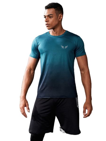 

men ombre wings print sports tee i2cz#, White;black