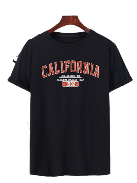 

men letter graphic tee e1vd#, White;black