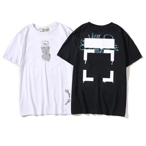 

fashion mens white luxury brand t shirts designers high-quality t-shirt cotton loose arrow badge original bags women tees casual sport blac, White;black