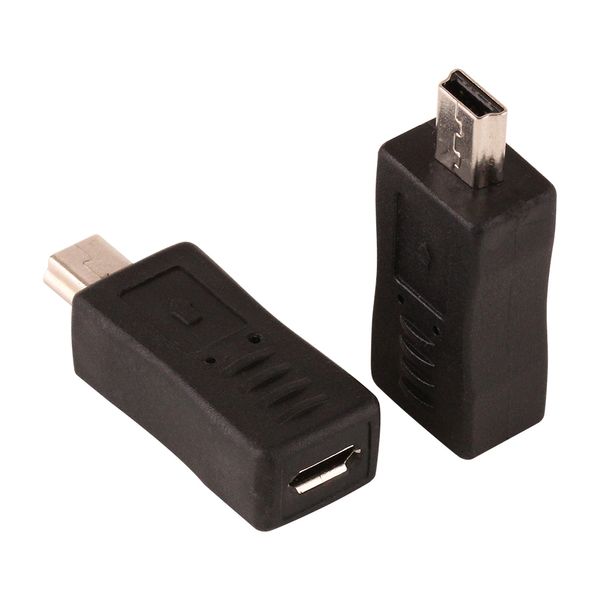 Mini USB tipo A masculino para micro 5 pinos B Adaptador feminino