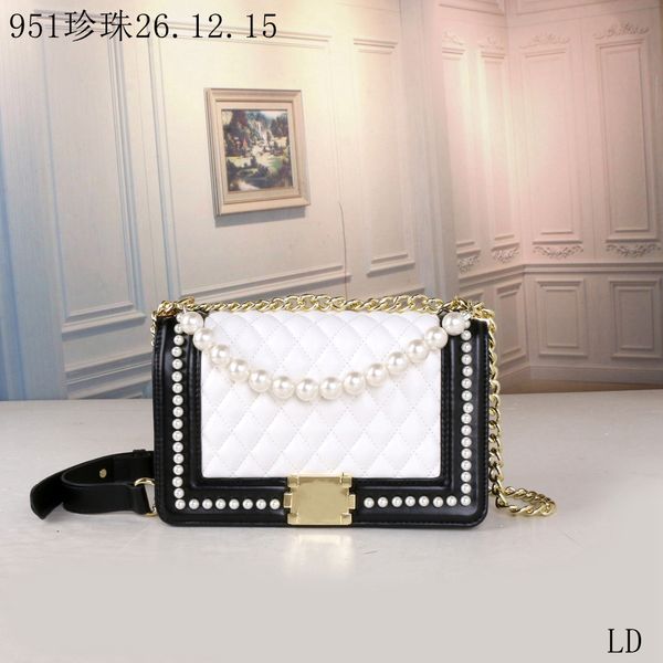 

fashion classic c brand bags pearl decoration cross chain luxury pearl handbag sacoche k63
