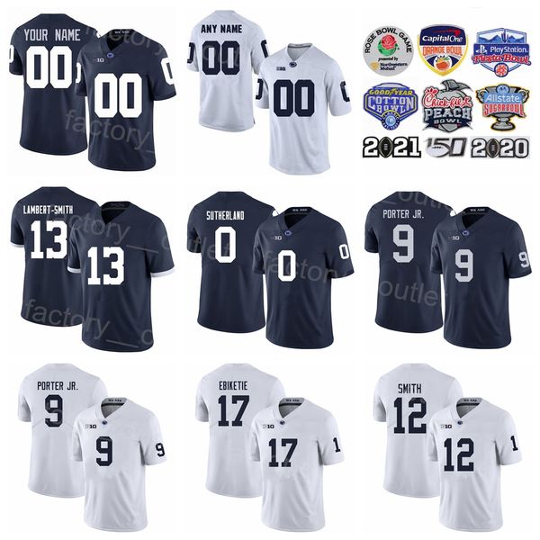 

ncaa college football penn state nittany lions 12 brandon smith jersey 13 ellis brooks 0 jonathan sutherland 17 arnold ebiketie 40 jesse luk, Black