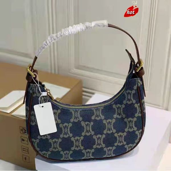 

factory online export designer brand bag handbag denim armpit new old flower shoulder