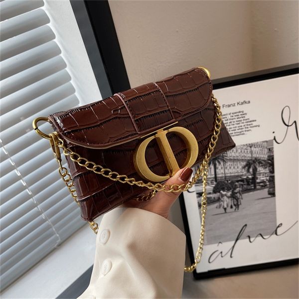 

10% off 2022 trendy handbags spring mini chain small women's new fashion french crocodile texture simple shoulder messenger
