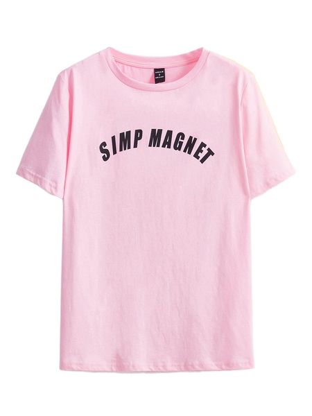 

x lilharko png letter graphic round neck tee 21tj#, White
