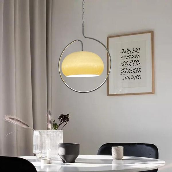 Pendelleuchten Retro Einfache Wohnzimmer-Glaslampe, graviert von einem niederländischen Designer Mittelalterliche personalisierte Restaurantbeleuchtung