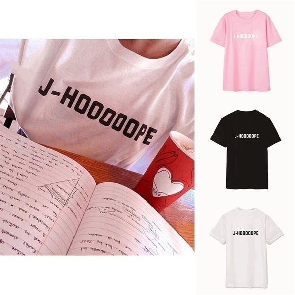 

jhope jhooooope tshirt for women female fashion tee short sleeve tumblr casual letter print plus size t shirt y200109, White