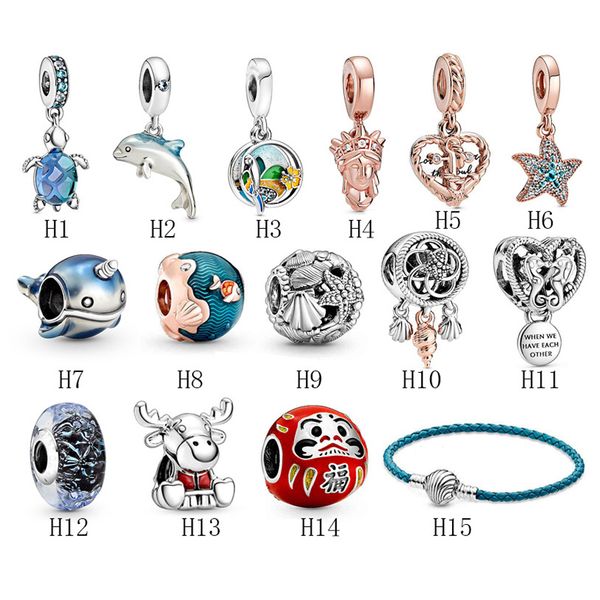 

bracelet&necklace ocean accessories s925 sterling silver jewelry diy beads with cz fits pandora ale charm for pandoras bracelets for women e, Black