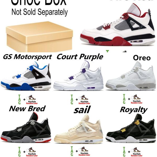 

2022 sail 4 4s violet ore mens basketball shoes sneakers newstalgia visionaire patent starfish university blue oreo bred black cat dark