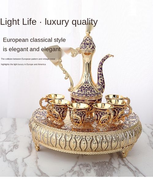 

hip flasks wine set liquor tray department gift court upscale metal pattern jug whiskey glass sake 1 pot 6 cups