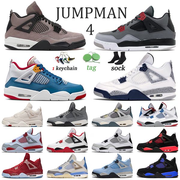

4 authentic basketball shoes men trainers 4s black cat j4 fire red thunder outdoor jumpman sneakers white oreo infrared women off taupe haze