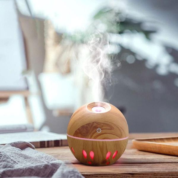 Lâmpadas de fragrâncias em casa escritório aroma elétrico ar difusor de madeira umidificadora ultrassônica de óleo