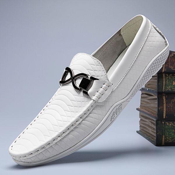 

moccasins men designer driving shoes men loafers slip on casual office loafers soft breathable footwear genuine leather men shoe, Black
