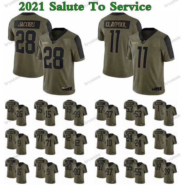 

customize 32 team salute to service olive football jerseys bo jackson tomlinson rice moss carson wentz tagovailoa gibson burrow joey, Black