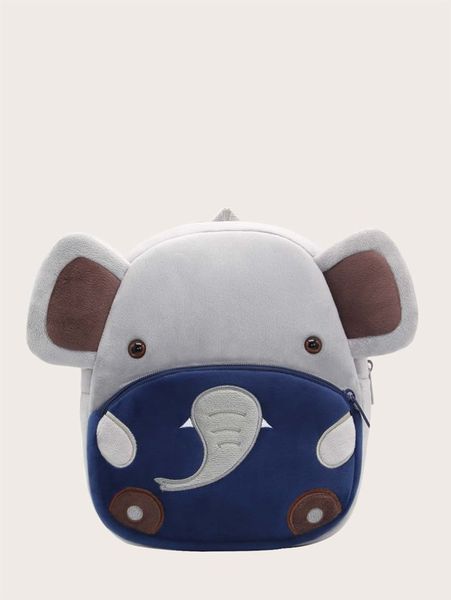 

boys elephant shaped pocket front backpack she