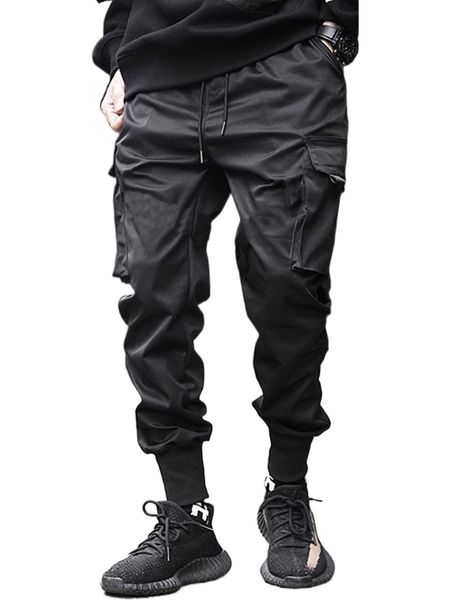 

men drawstring cargo pants d6vv#, Black