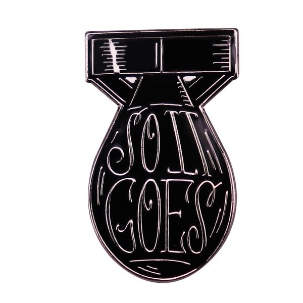 

so it goes slaughterhouse five quote brooch kurt vonnegut bookworm gift pin, Blue