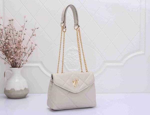 Luxuriöse Umhängetaschen, Handtasche, Designer-Damen, Lederfaden, Umhängetasche, Umschlagtasche, Goldkette, Klappe, Handy, Schulranzen, Geldbörsen, Geldbörse, Münztasche