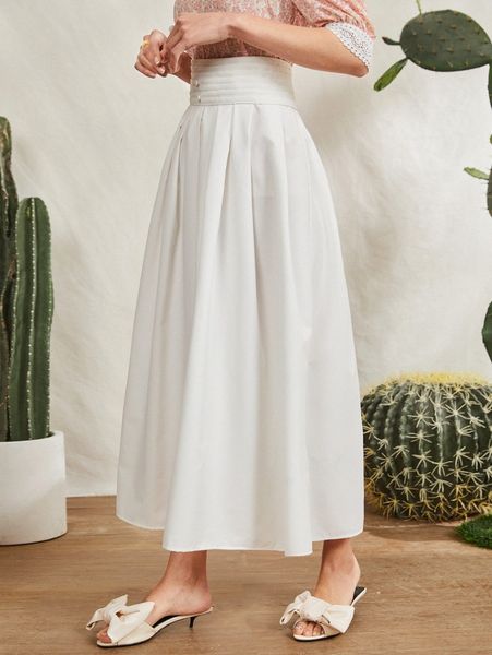 

wide waistband solid flared skirt z8ub#, Black