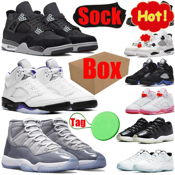 

with box jumpman 4s 5s 11s basketballs shoes for mens womens military black cats canvas cool grey 4 5 11 infrared concord university blue